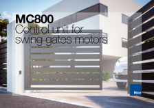 MC800 - control unit for swing gates motors
