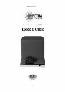 Umpetha slide gate operator (User Instructions)